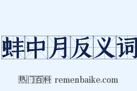 蚌中月反义词是什么意思的图片